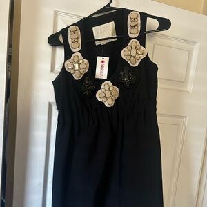 INTERMIX Black Dress with Embellishments